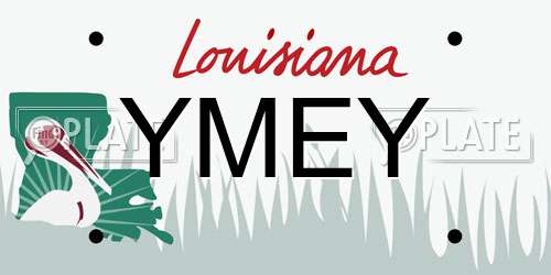 YMEY Louisiana License Plate