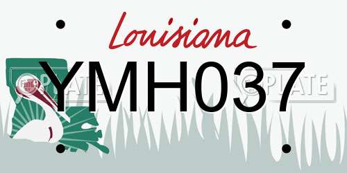 YMH037 Louisiana License Plate