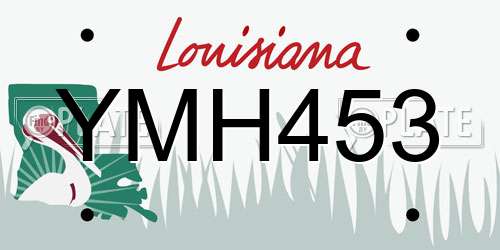 YMH453 Louisiana License Plate
