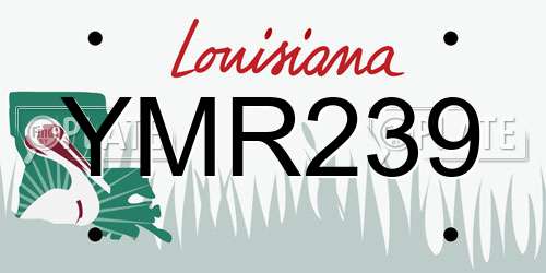 YMR239 Louisiana License Plate