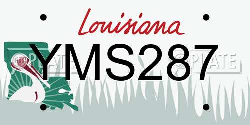 YMS287 Louisiana License Plate