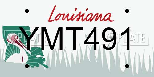 YMT491 Louisiana License Plate