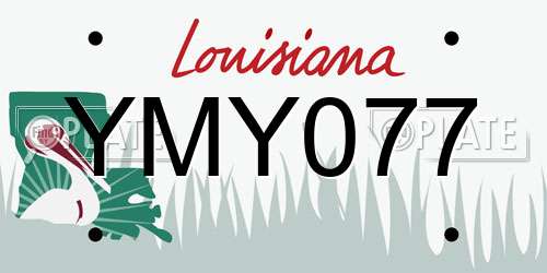 YMY077 Louisiana License Plate