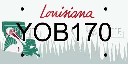 YOB170 Louisiana License Plate