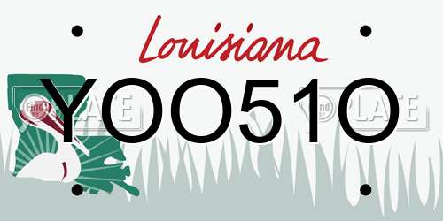 YOO51O Louisiana License Plate