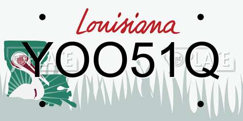 YOO51Q Louisiana License Plate