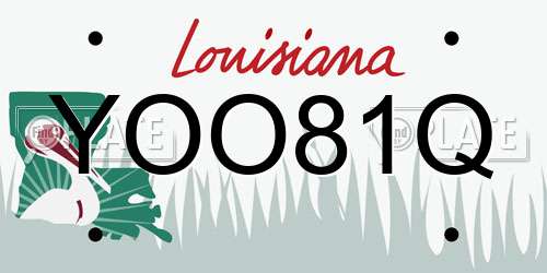 YOO81Q Louisiana License Plate