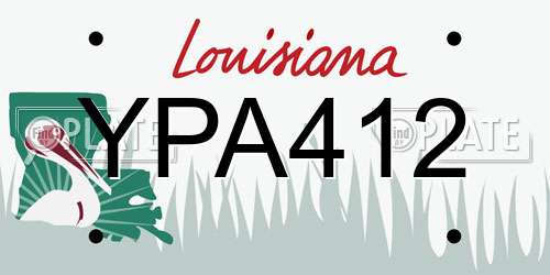 YPA412 Louisiana License Plate