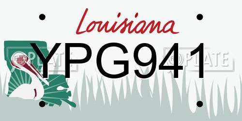 YPG941 Louisiana License Plate