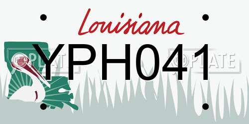 YPH041 Louisiana License Plate