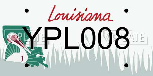 YPL008 Louisiana License Plate