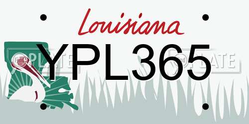 YPL365 Louisiana License Plate