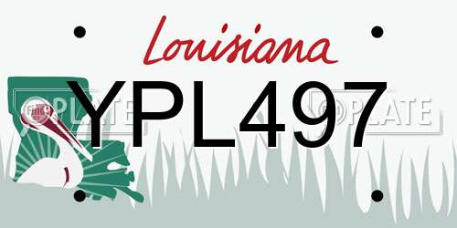 YPL497 Louisiana License Plate