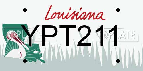 YPT211 Louisiana License Plate