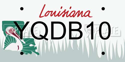 YQDB10 Louisiana License Plate