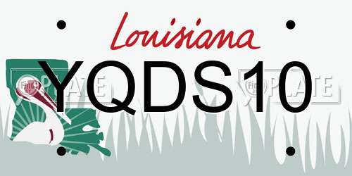 YQDS10 Louisiana License Plate