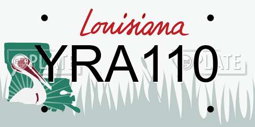 YRA110 Louisiana License Plate