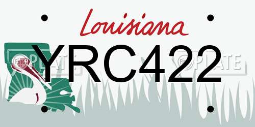 YRC422 Louisiana License Plate