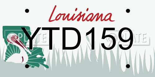 YTD159 Louisiana License Plate