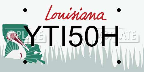 YTI50H Louisiana License Plate