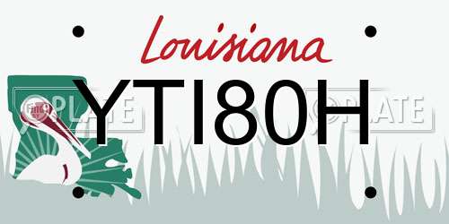 YTI80H Louisiana License Plate