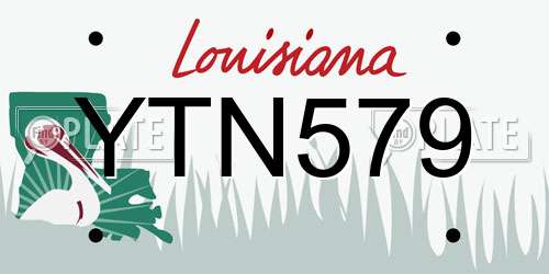 YTN579 Louisiana License Plate