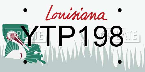 YTP198 Louisiana License Plate