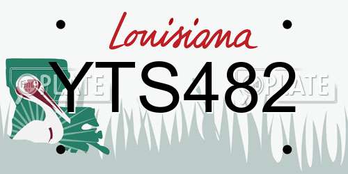 YTS482 Louisiana License Plate
