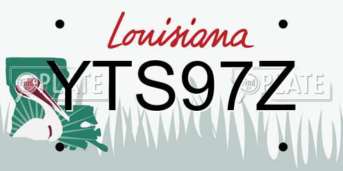 YTS97Z Louisiana License Plate