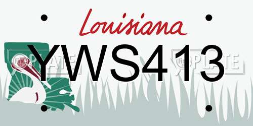 YWS413 Louisiana License Plate