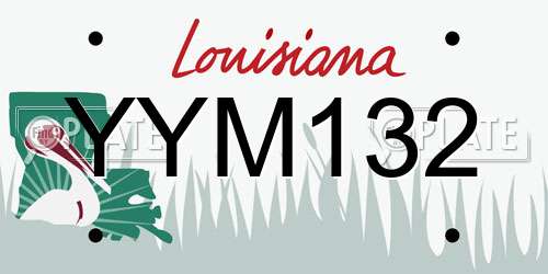 YYM132 Louisiana License Plate