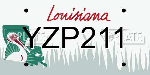 YZP211 Louisiana License Plate