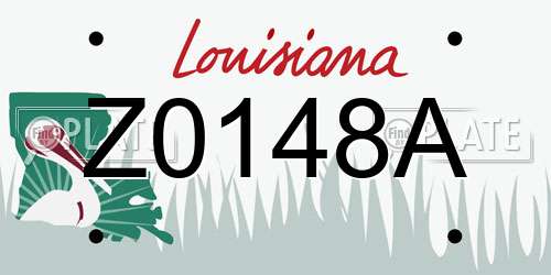 Z0148A Louisiana License Plate