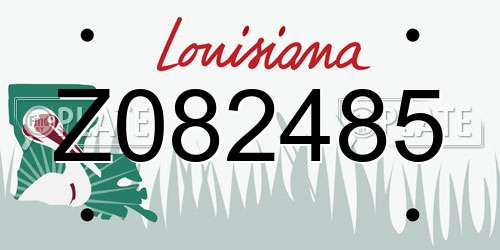 Z082485 Louisiana License Plate