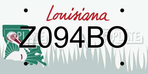 Z094BO Louisiana License Plate