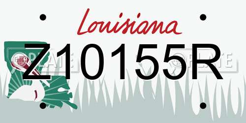 Z10155R Louisiana License Plate