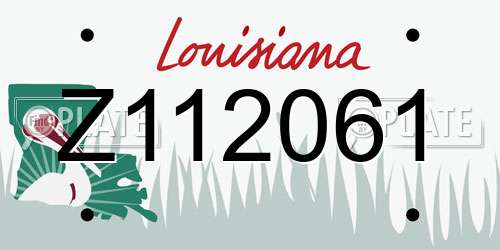 Z112061 Louisiana License Plate