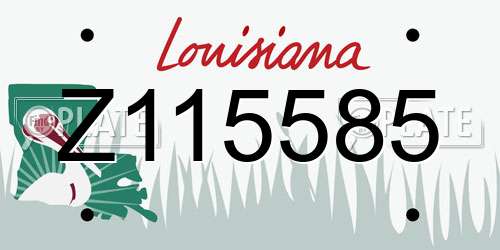 Z115585 Louisiana License Plate