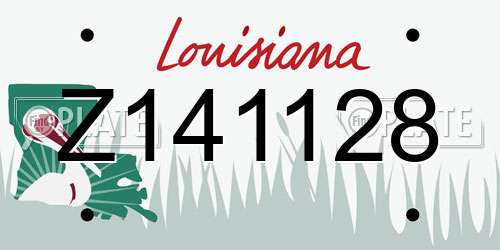 Z141128 Louisiana License Plate