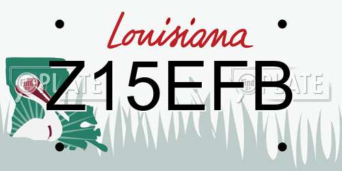 Z15EFB Louisiana License Plate