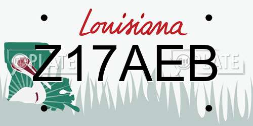 Z17AEB Louisiana License Plate