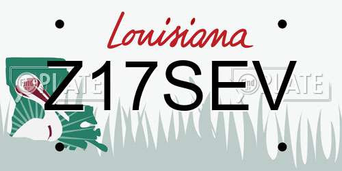 Z17SEV Louisiana License Plate