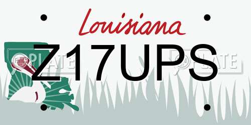 Z17UPS Louisiana License Plate