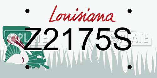 Z2175S Louisiana License Plate