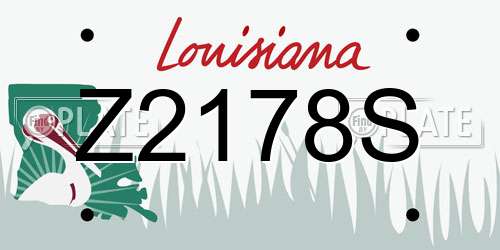Z2178S Louisiana License Plate