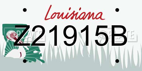 Z21915B Louisiana License Plate