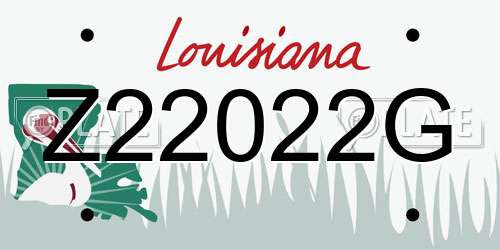 Z22022G Louisiana License Plate