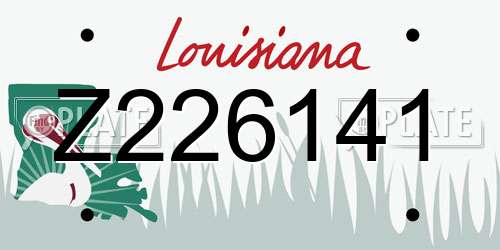 Z226141 Louisiana License Plate