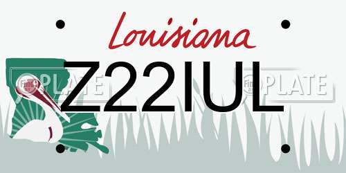 Z22IUL Louisiana License Plate