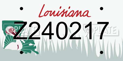 Z240217 Louisiana License Plate